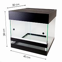 Террариум для рептилий Тропик черный 40 л