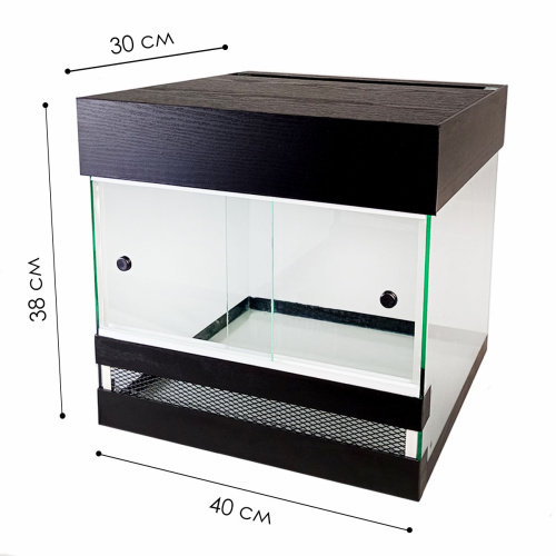 Террариум для рептилий Тропик черный 40 л