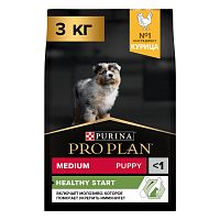 Сухой корм PRO PLAN® HEALTHY START для щенков средних пород, с высоким содержанием курицы, 3 кг