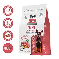 Сухой корм для взрослых собак миниатюрных пород с индейкой и уткой "Превосходный вкус" Delicious Taste, 400 г