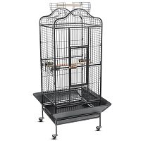 Клетка для птиц, эмаль, 820*770*1560мм (черная)