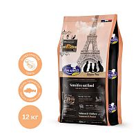 Корм для взрослых кошек с чувствительным пищеварением с лососем и курицей Sensitive, 12 кг