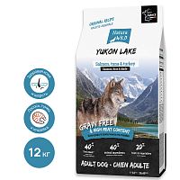 Беззерновой корм для взрослых собак всех пород с лососем, тунцом и индейкой Yukon Lake, 12 кг