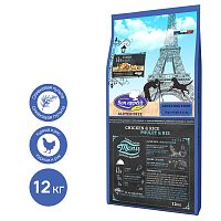 Корм для взрослых собак всех пород с курицей и рисом Adult chicken & rice, 12 кг