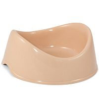 Миска пластиковая "Бисквит", 0,4л, бежевая