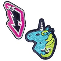 Два шеврона на кнопках Walk Patches (единорог, молния)