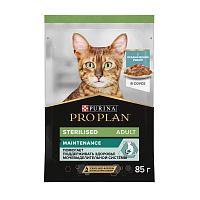 Влажный корм PRO PLAN® Sterilised MAINTENANCE для взрослых стерилизованных кошек, с океанической рыбой в соусе, 85 г x 26 шт.